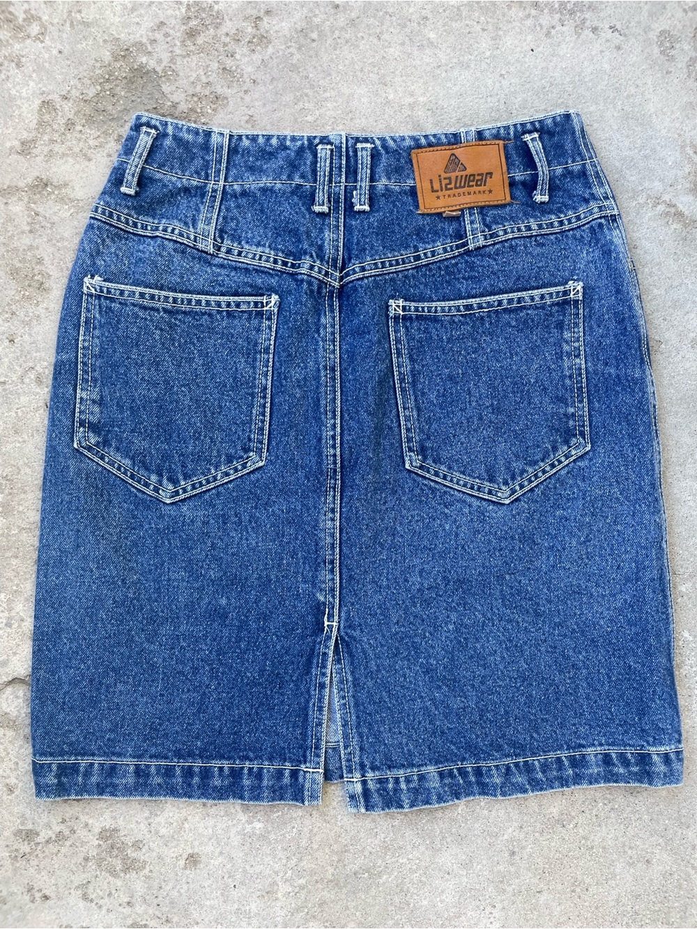 Vtg Liz Wear Classic Denim Skirt